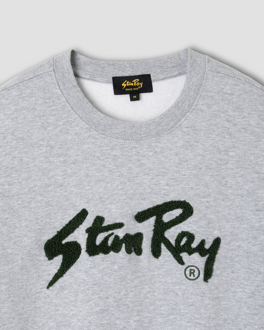 Chenille Patch Crew (Heather Grey/Pineneedle)