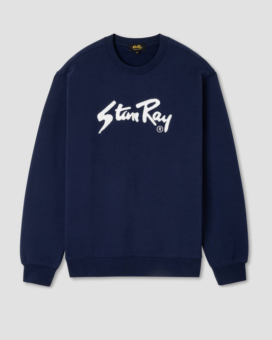Chenille Patch Crew (Navy/White)
