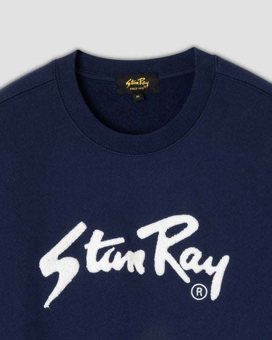Chenille Patch Crew (Navy/White)