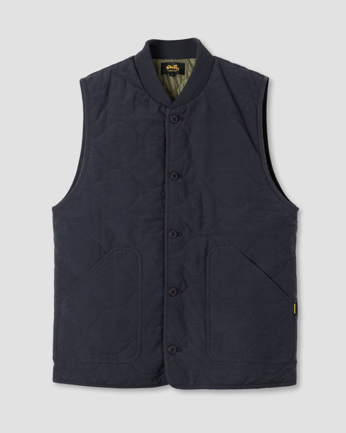 Quilted Vest (Black/Olive)