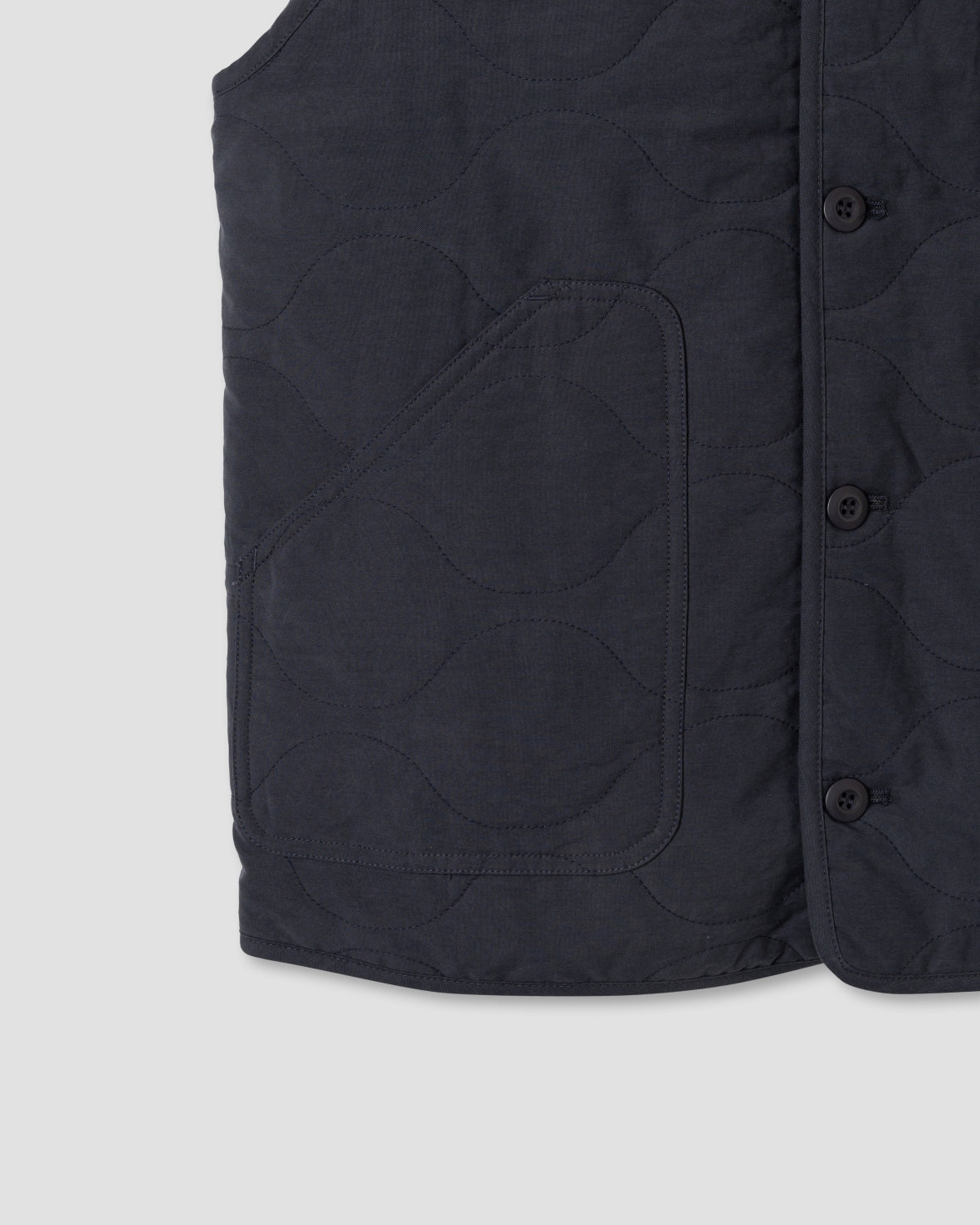Quilted Vest (Black/Olive)