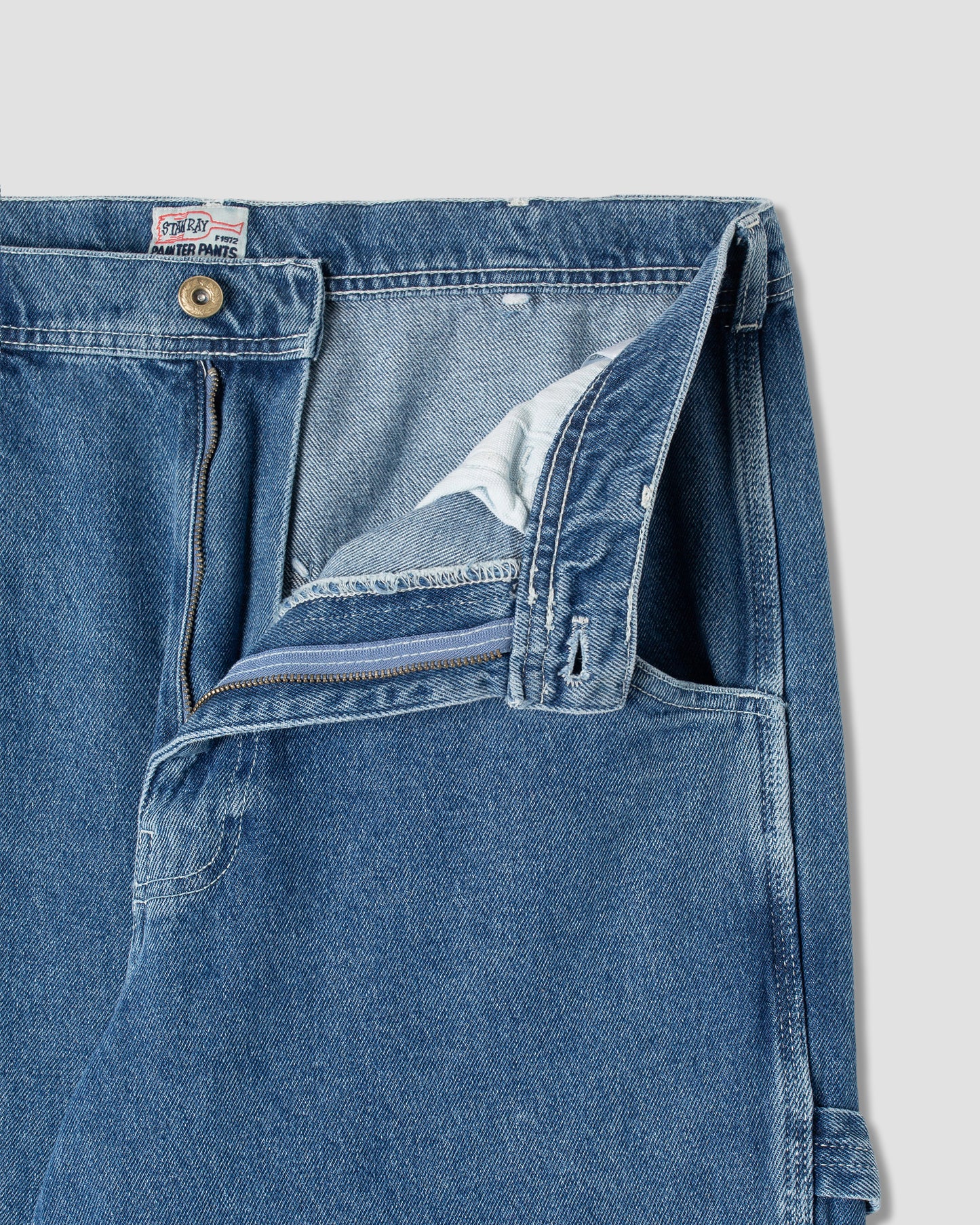 Gros travail de peintre (Denim délavé à la pierre lourde)