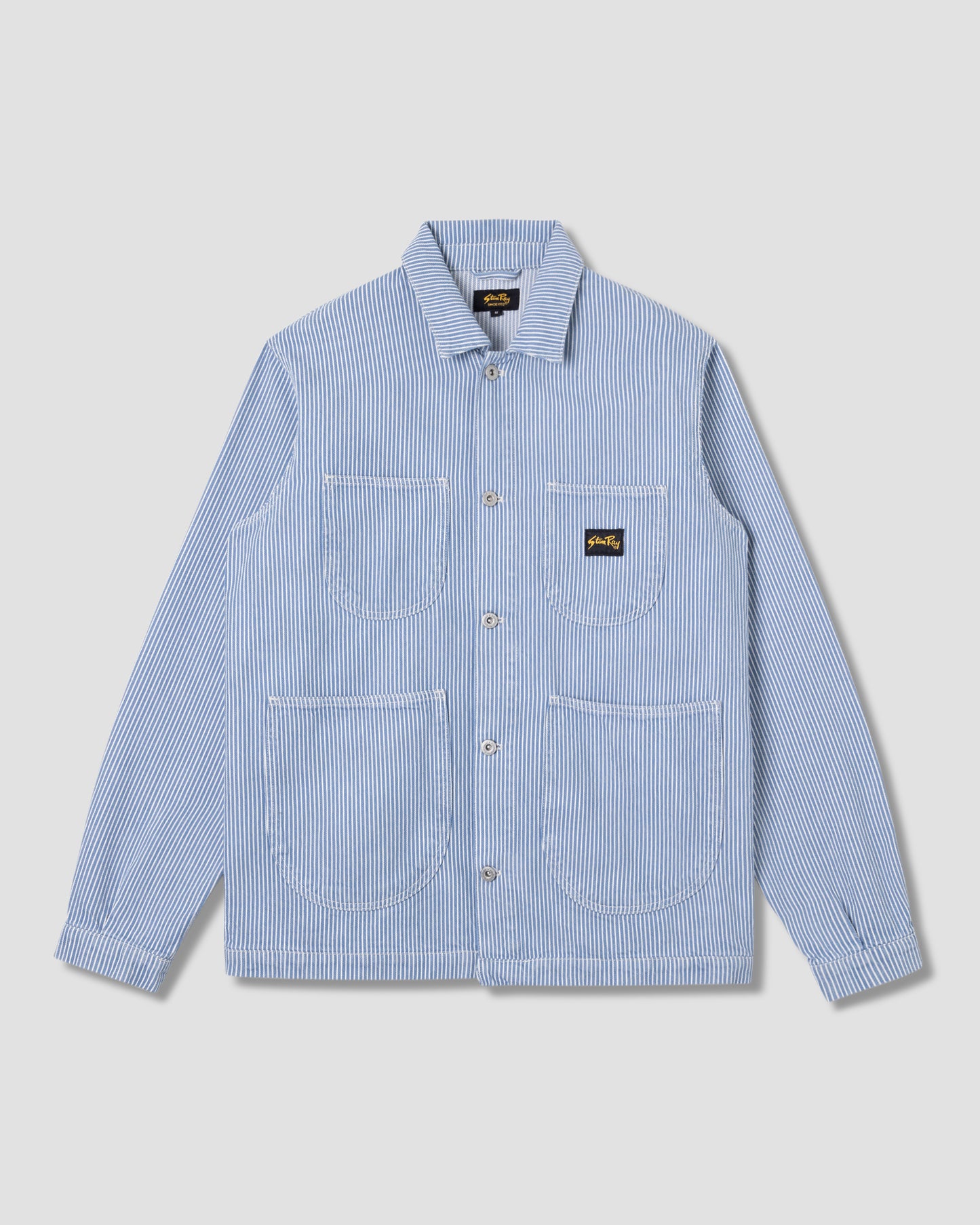 Coverall Jacket Core (Washed Hickory Stripe)