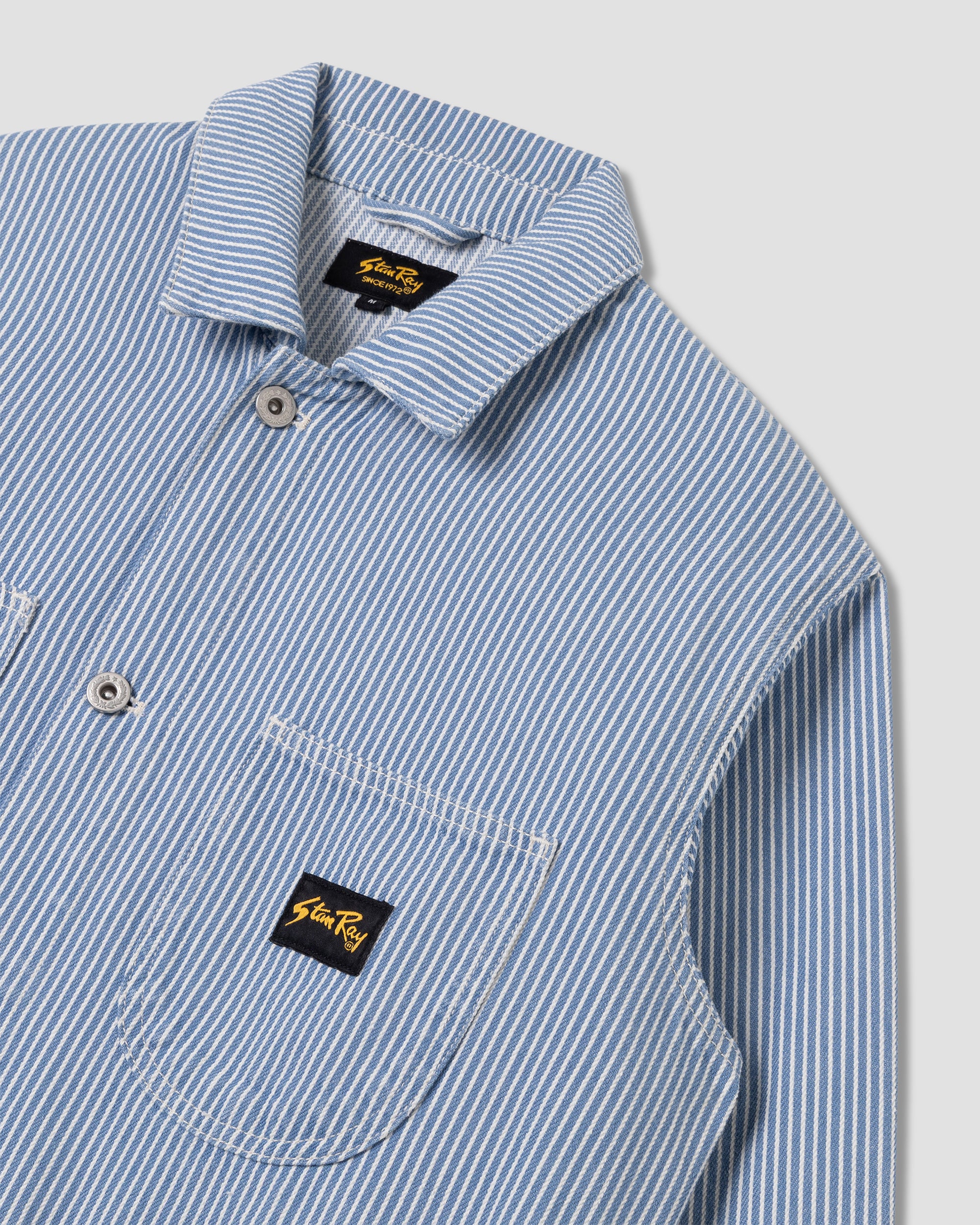 Coverall Jacket Core (Washed Hickory Stripe)