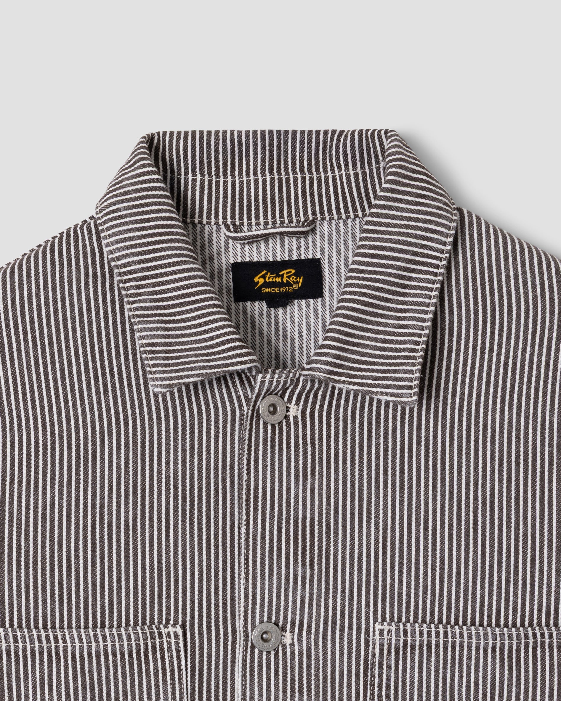 Coverall Jacket Core (Black Hickory Stripe)