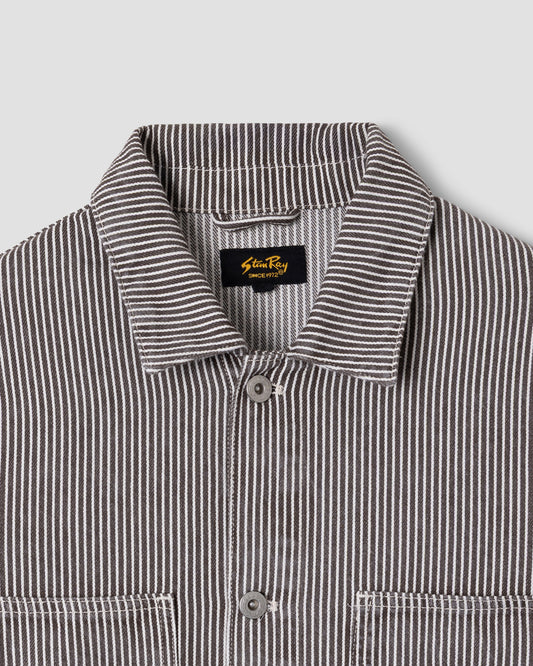 Coverall Jacket Core (Black Hickory Stripe)