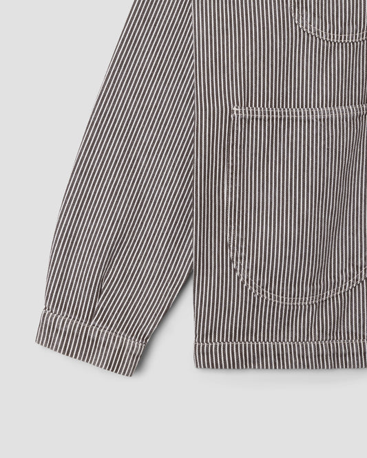 Coverall Jacket Core (Black Hickory Stripe)