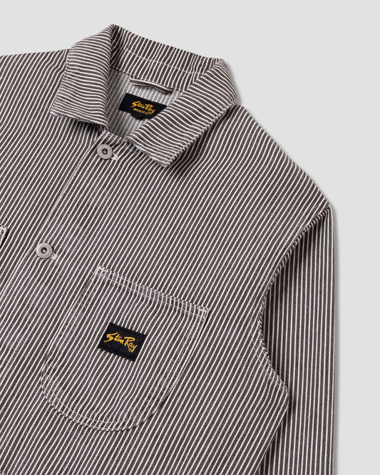 Coverall Jacket Core (Black Hickory Stripe)