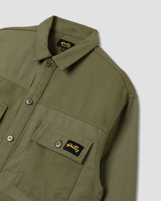 CPO Shirt (Olive Poplin/Sateen)