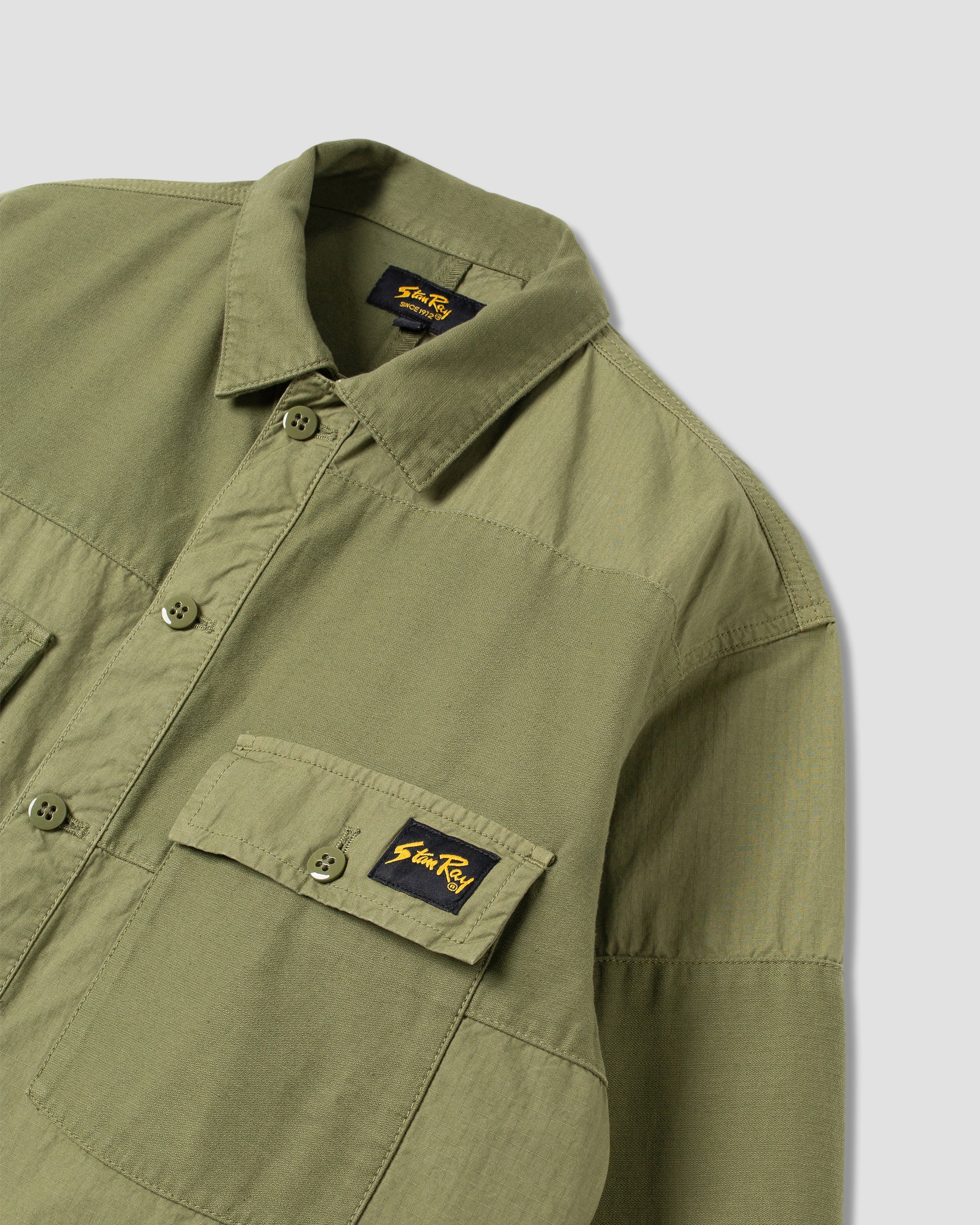 CPO Shirt (Olive Sateen/Ripstop Mix)