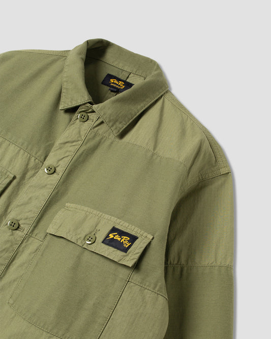 CPO Shirt (Olive Sateen/Ripstop Mix)