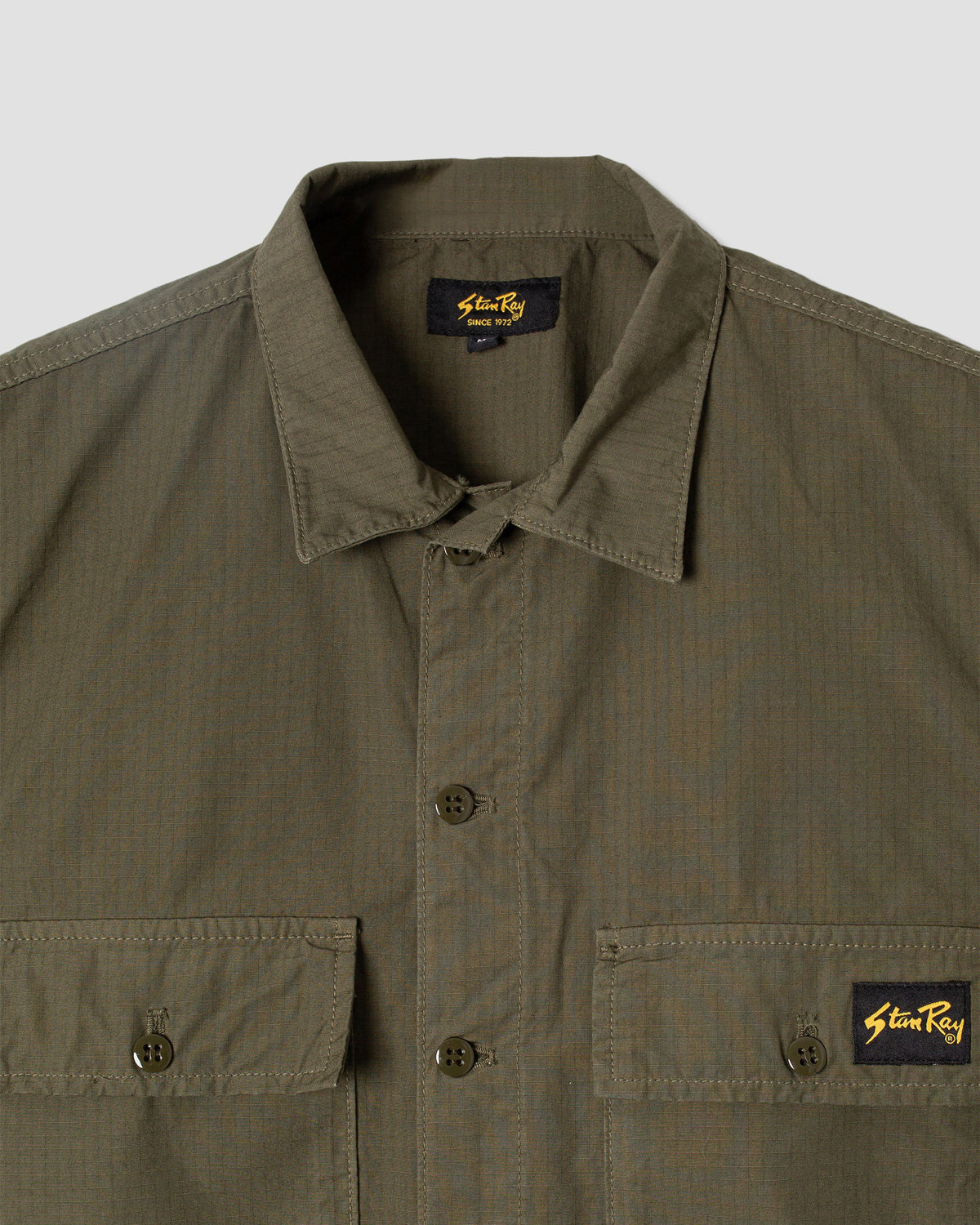 Stanley Ripstop Short Stan Ray CPO Short Sleeve Olive Ripstop