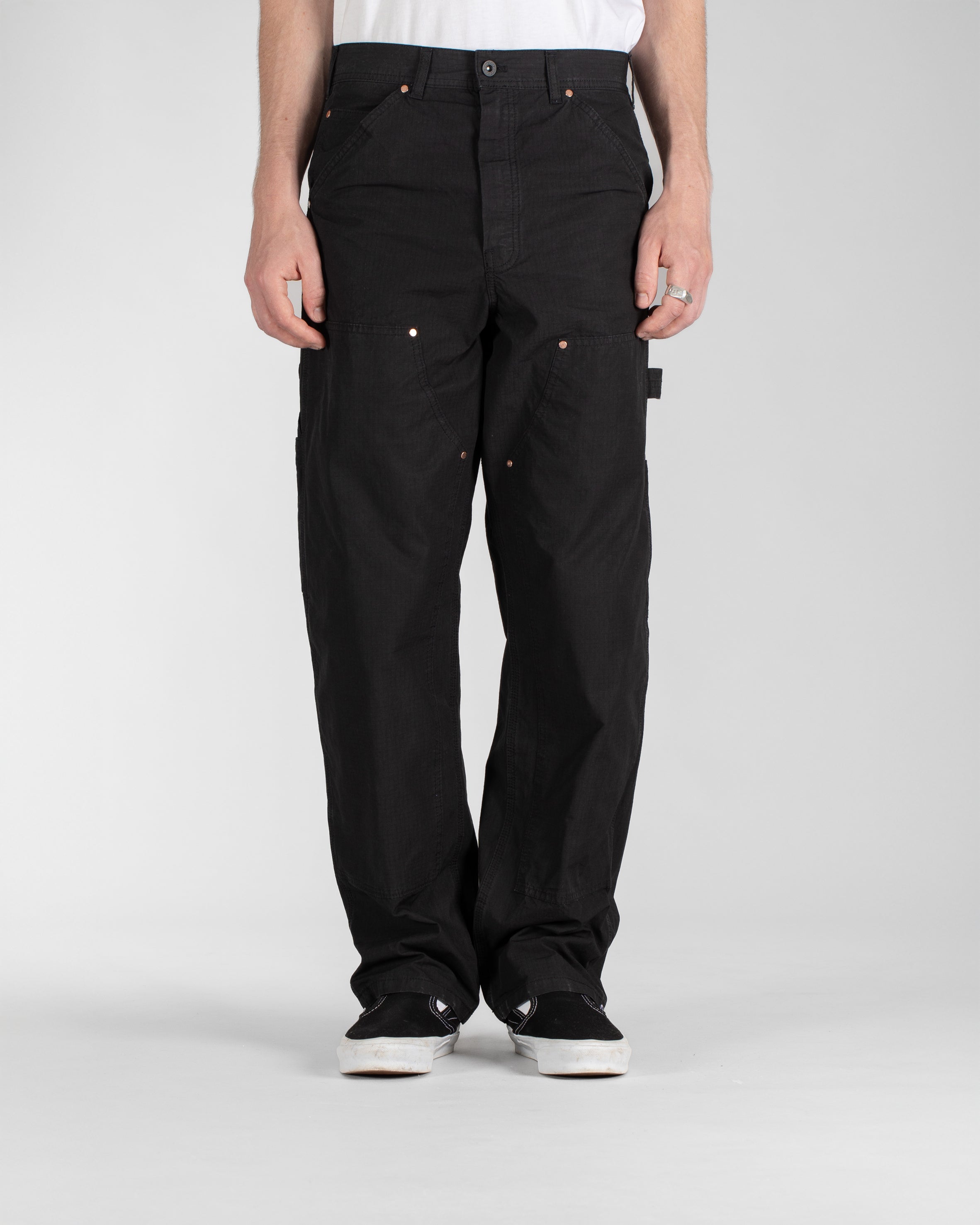 Pantalon double genou (noir Ripstop)