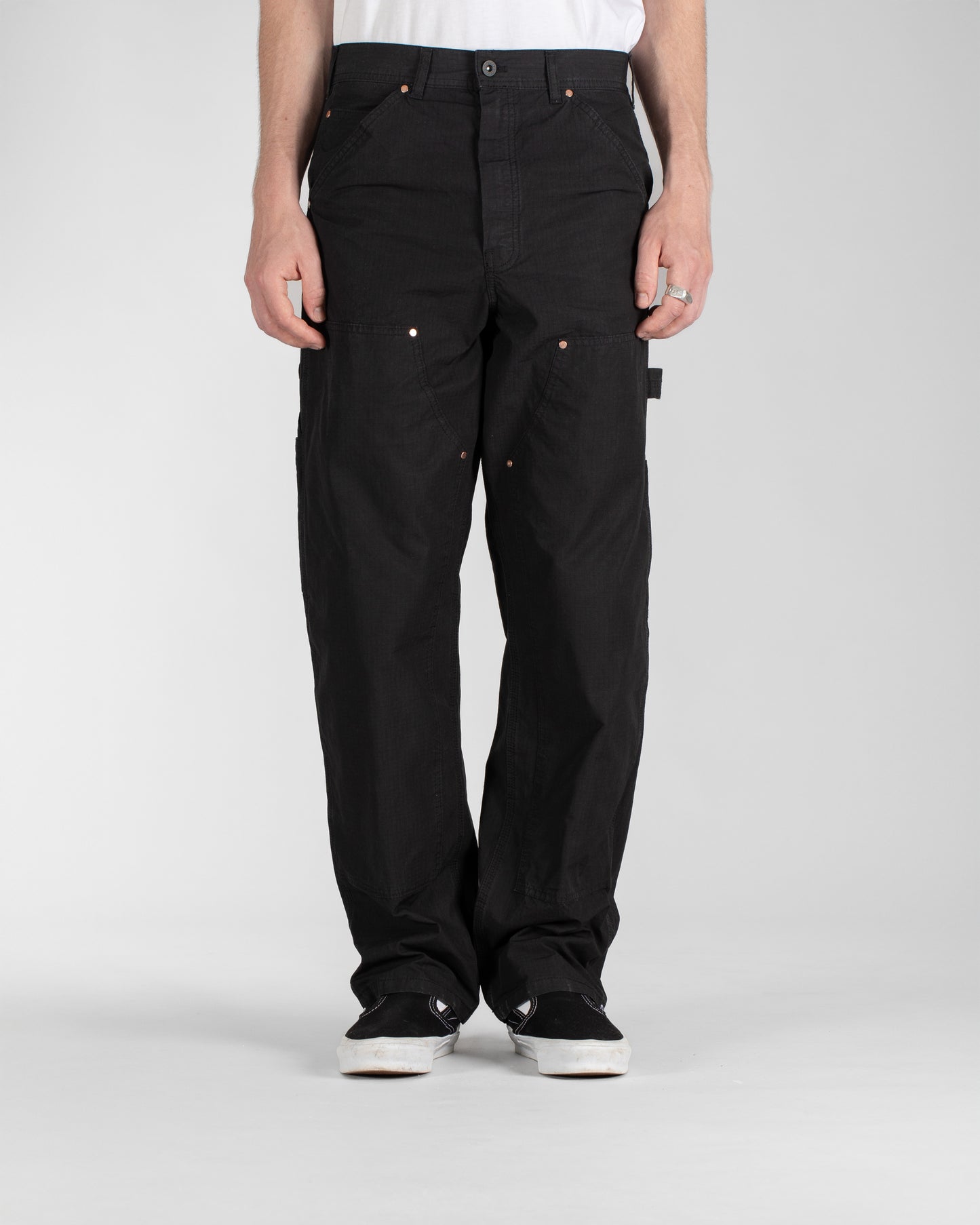 Pantalon double genou (noir Ripstop)