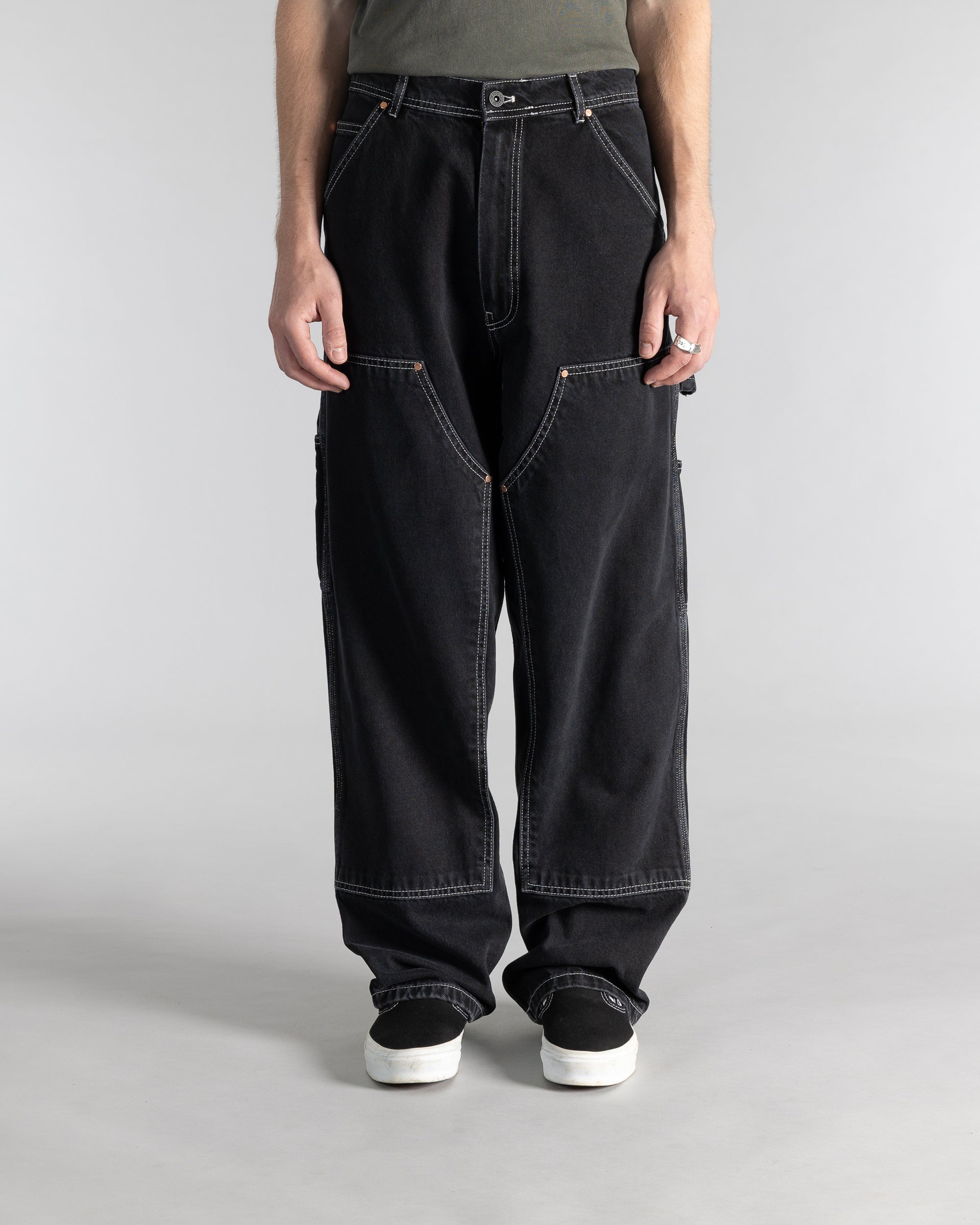 Double Knee Pant (Stonewashed Black Denim)