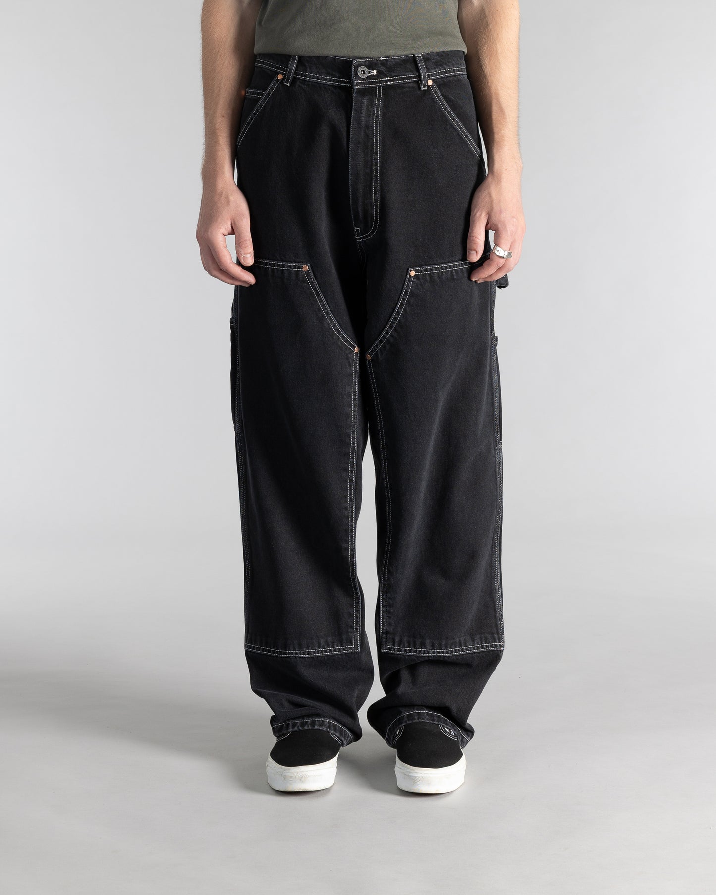 Double Knee Pant (Stonewashed Black Denim)