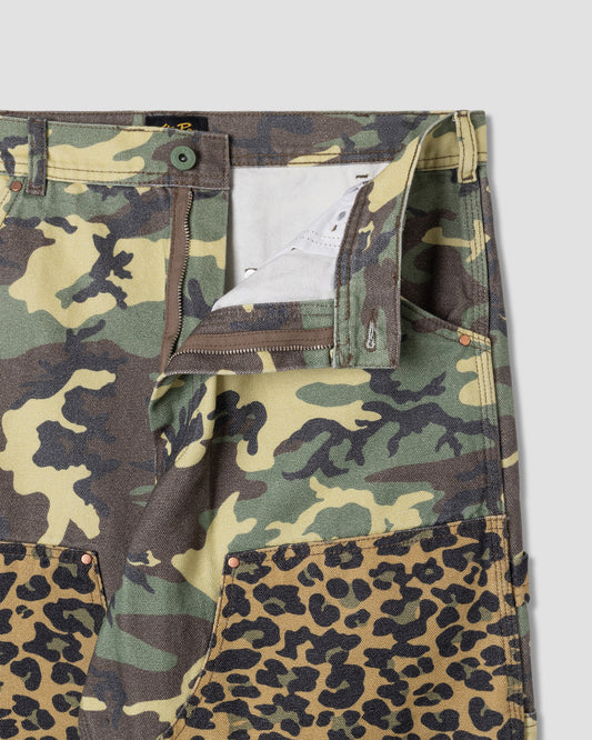 Double Knee Pant (Woodland DPM Duck /Leopard Duck Mix)