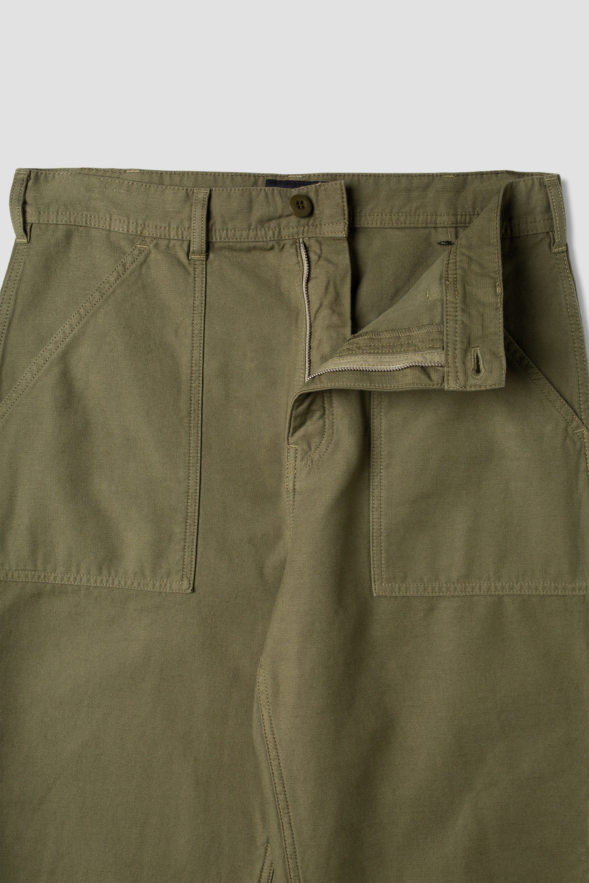 Fat Pant (Dark Olive Sateen)