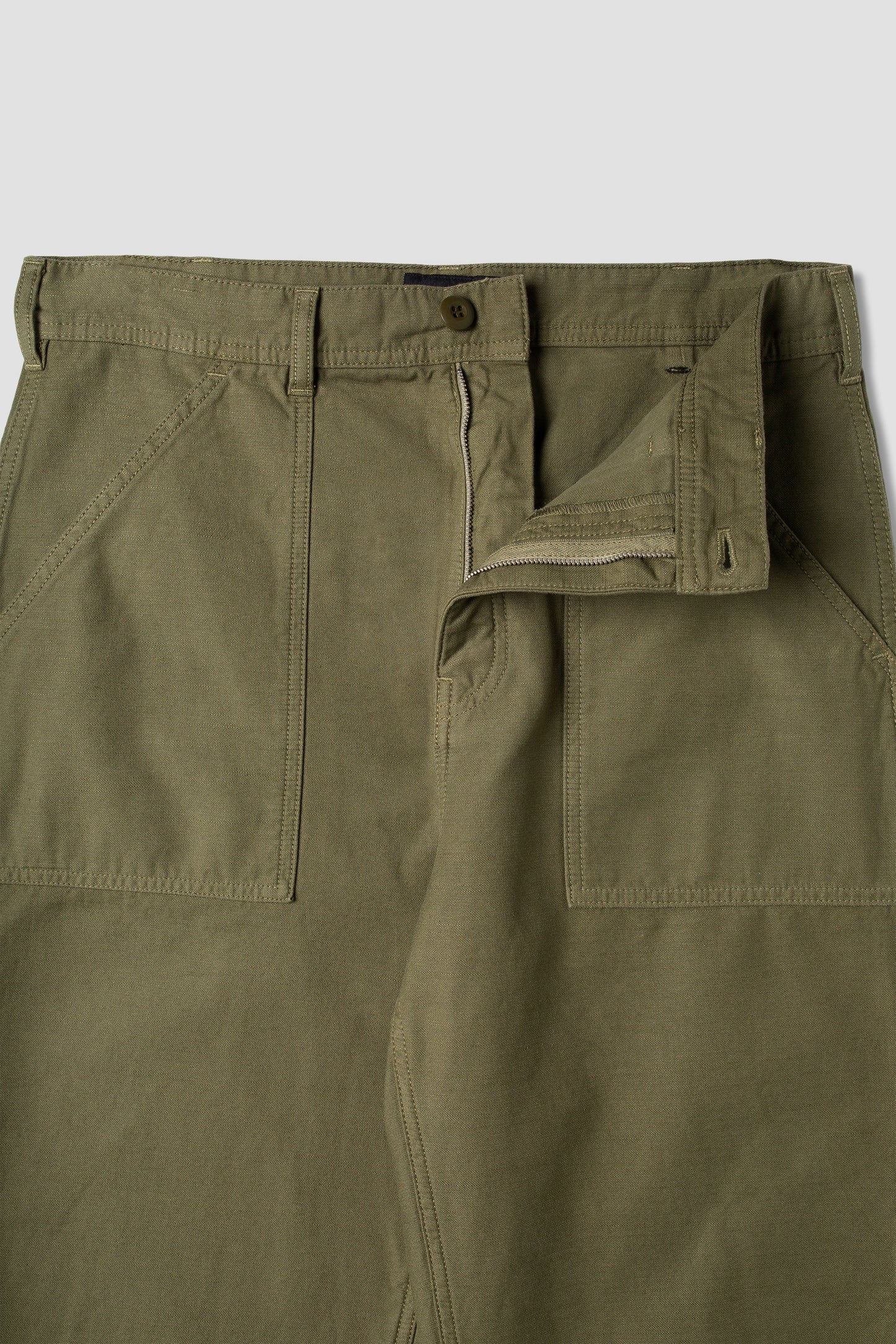 Fat Pant (Dark Olive Sateen)