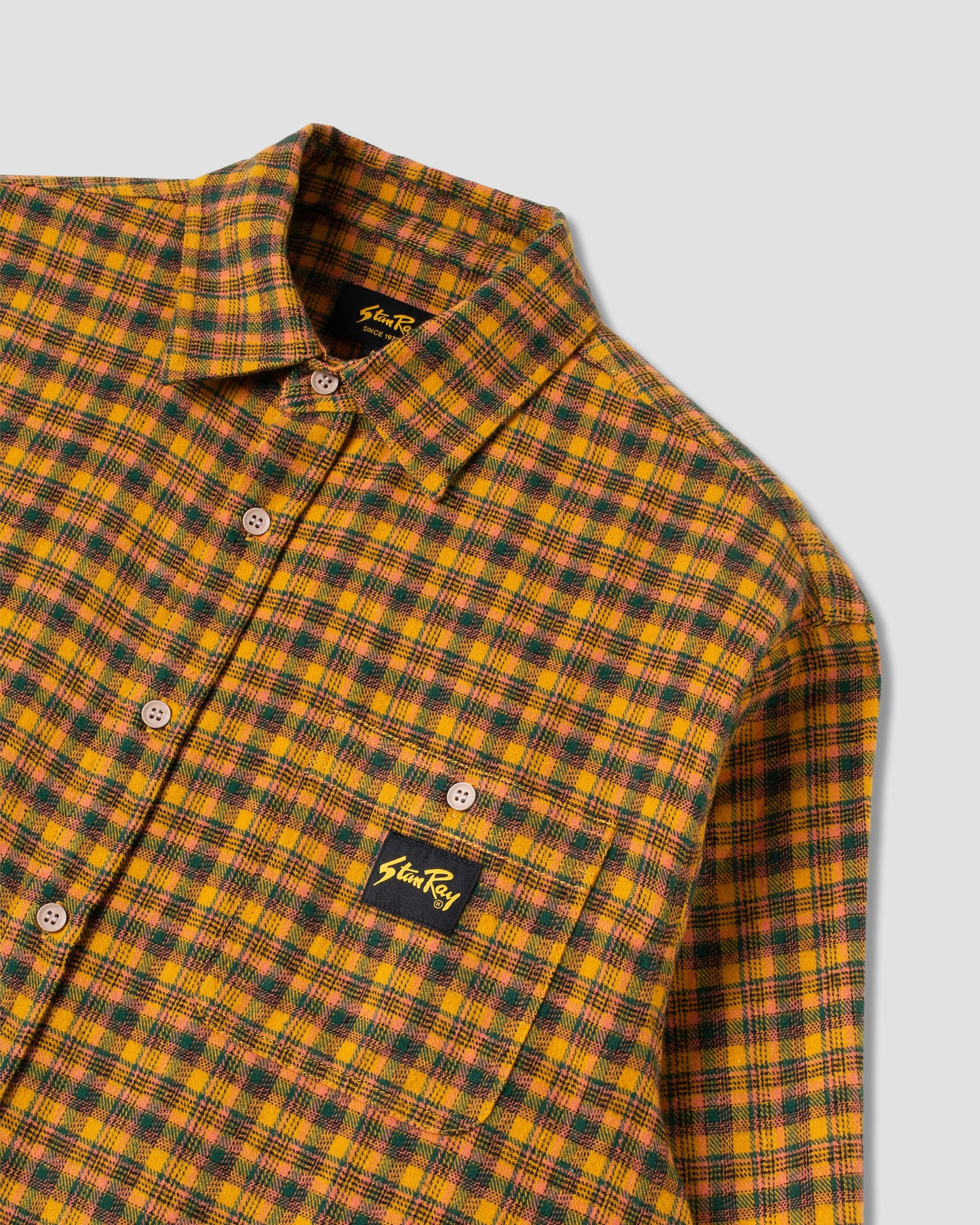 Chemise en flanelle (à carreaux orange)