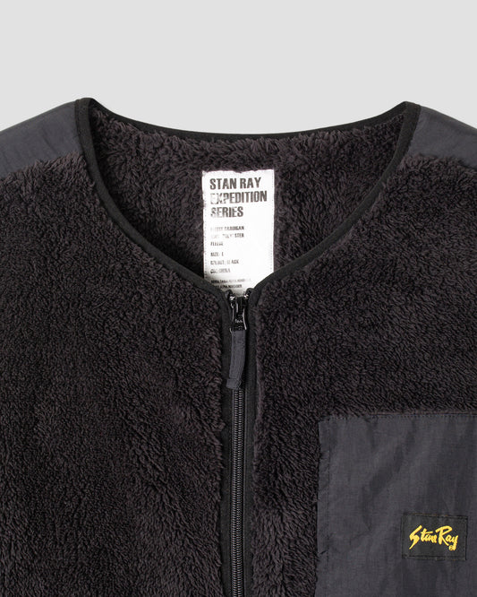 Fleece-Cardigan (Schwarz)