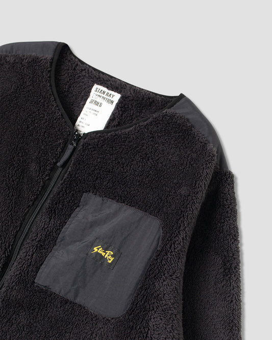 Fleece-Cardigan (Schwarz)
