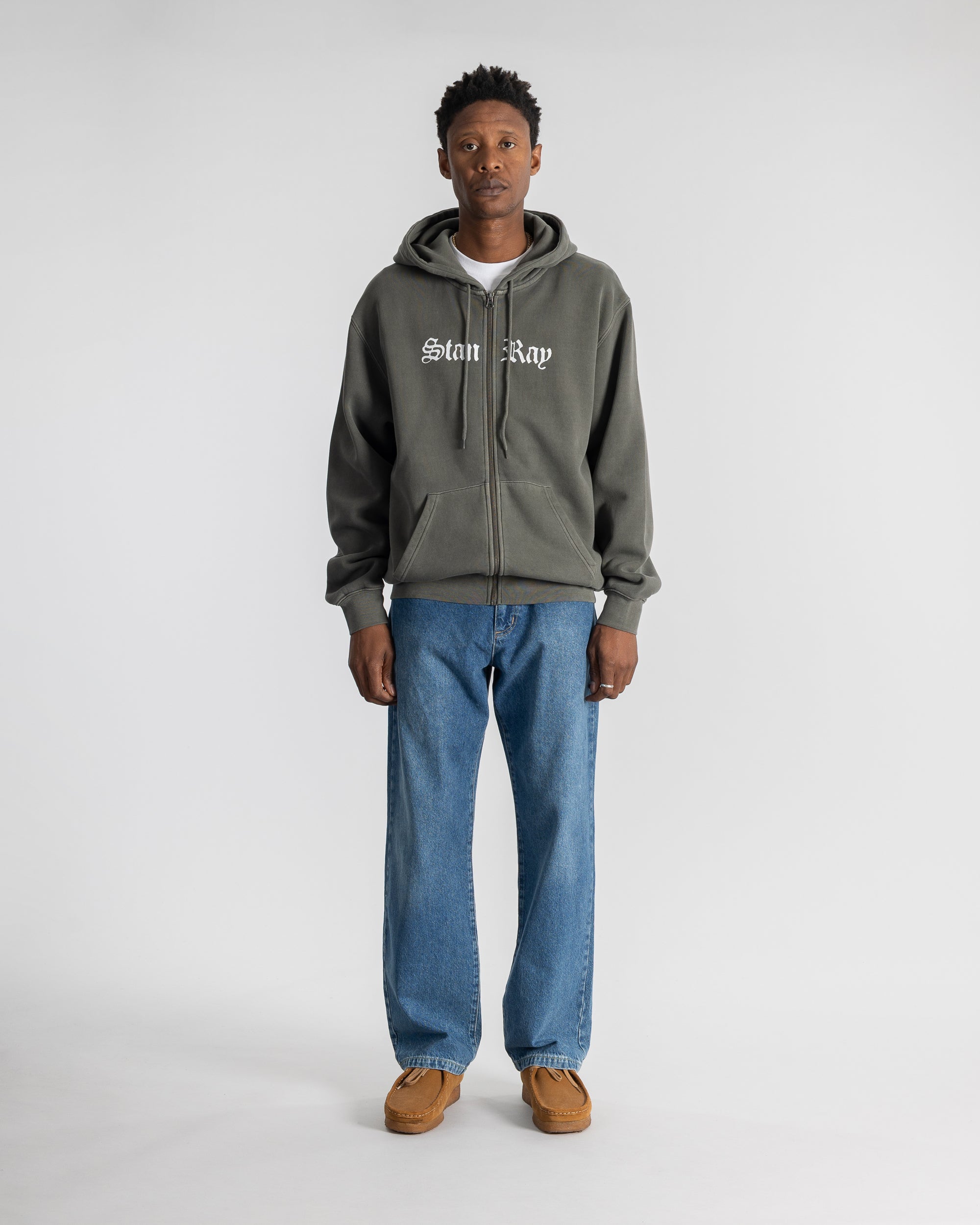 Hardcore Zip Hood (Washed Black)