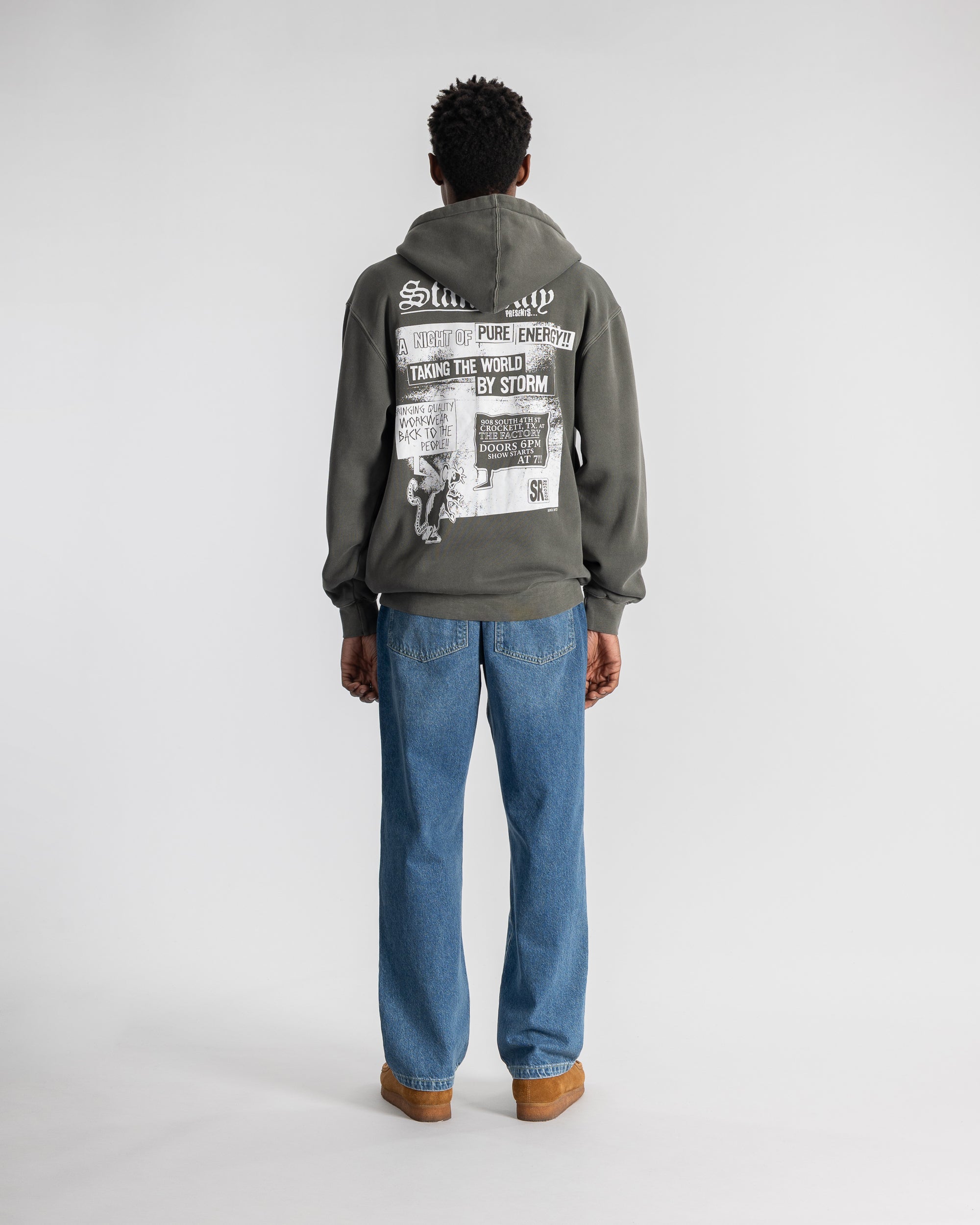 Hardcore Zip Hood (Washed Black)