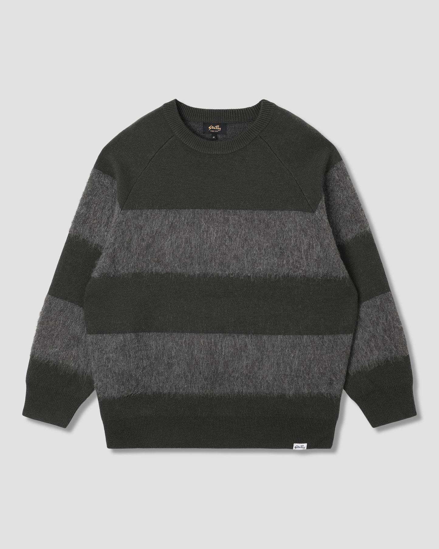 Knitted Sweater (Botanical Green/Charcoal Stripe)