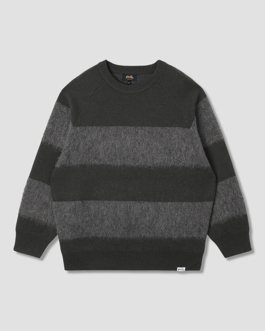Knitted Sweater (Botanical Green/Charcoal Stripe)