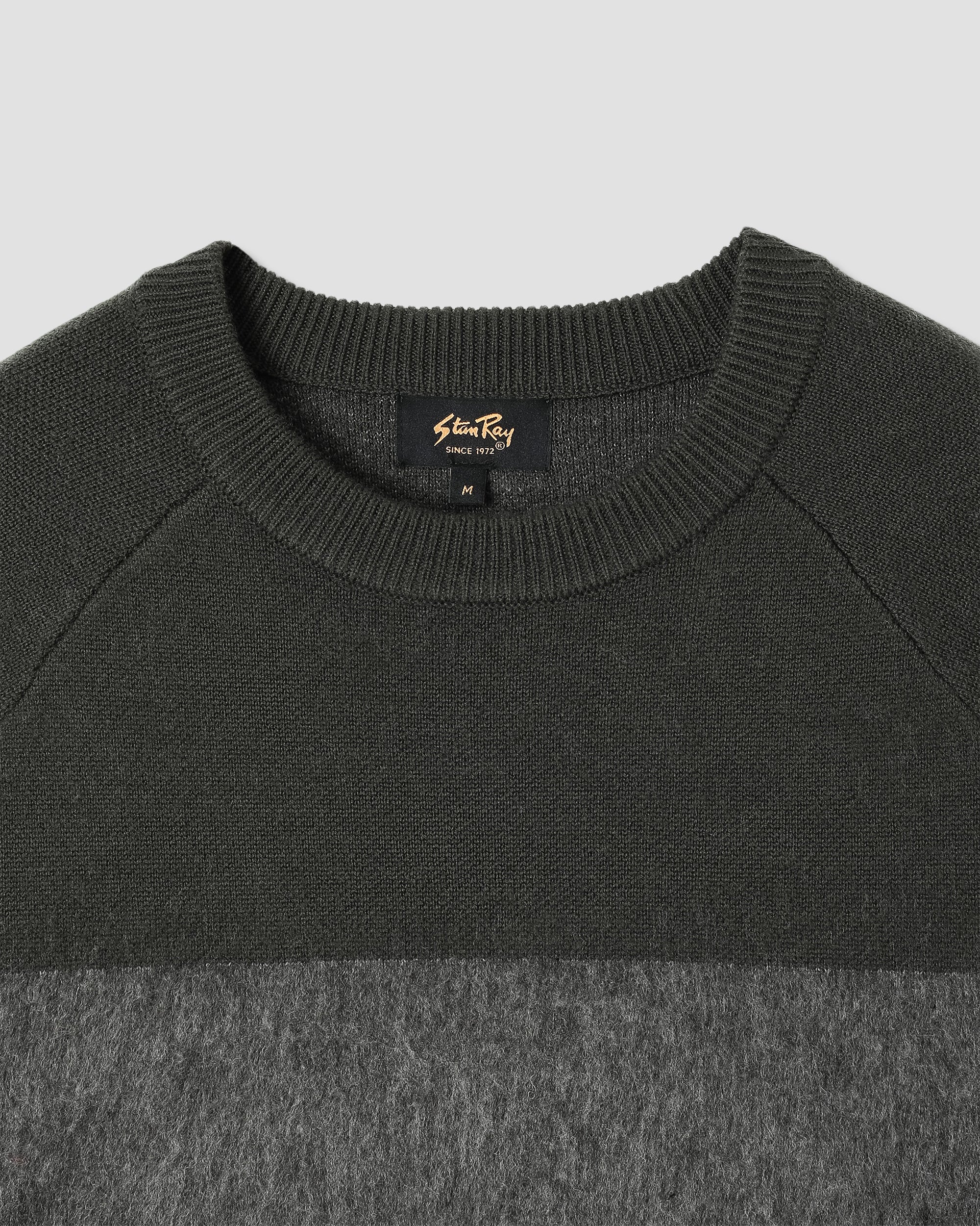 Knitted Sweater (Botanical Green/Charcoal Stripe)