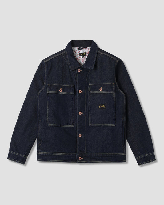 Lined Trucker Jacket (Single Rinse Denim)