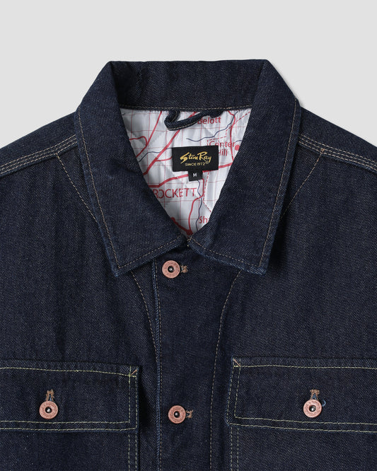Lined Trucker Jacket (Single Rinse Denim)