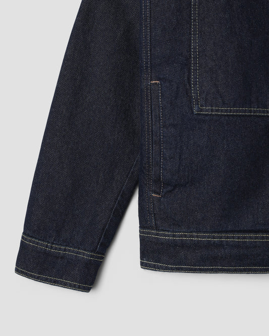 Lined Trucker Jacket (Single Rinse Denim)