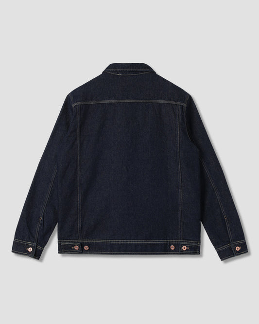 Lined Trucker Jacket (Single Rinse Denim)