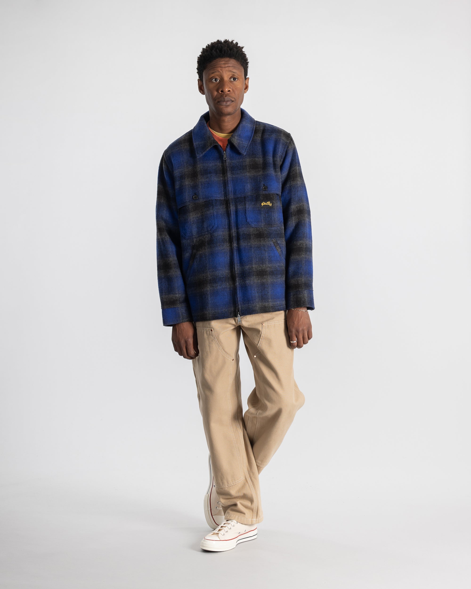 Mackinaw Jacket (Navy Plaid) – Stan Ray - Main Image