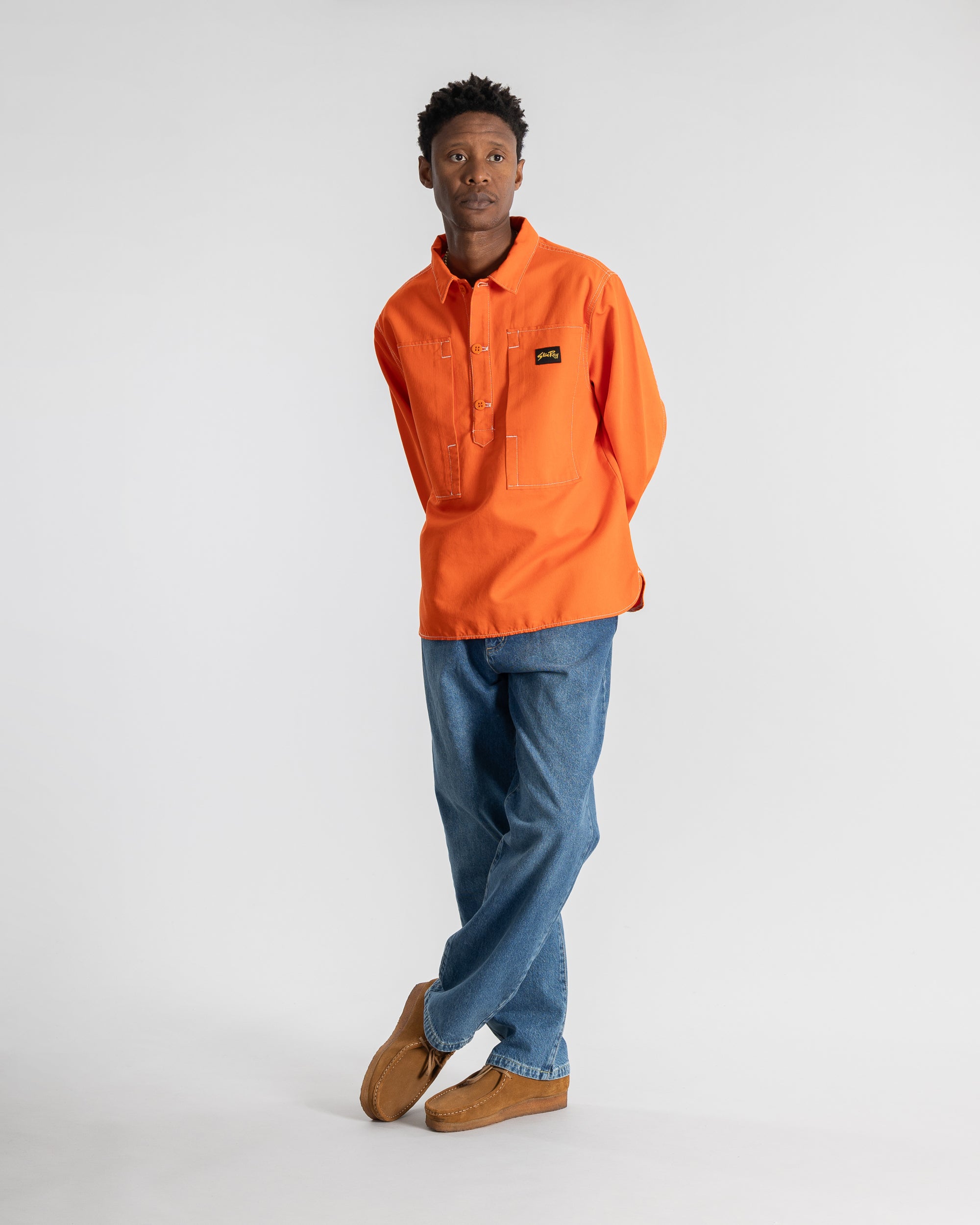 Painters Pop Over Shirt (Faded Red Bedford)