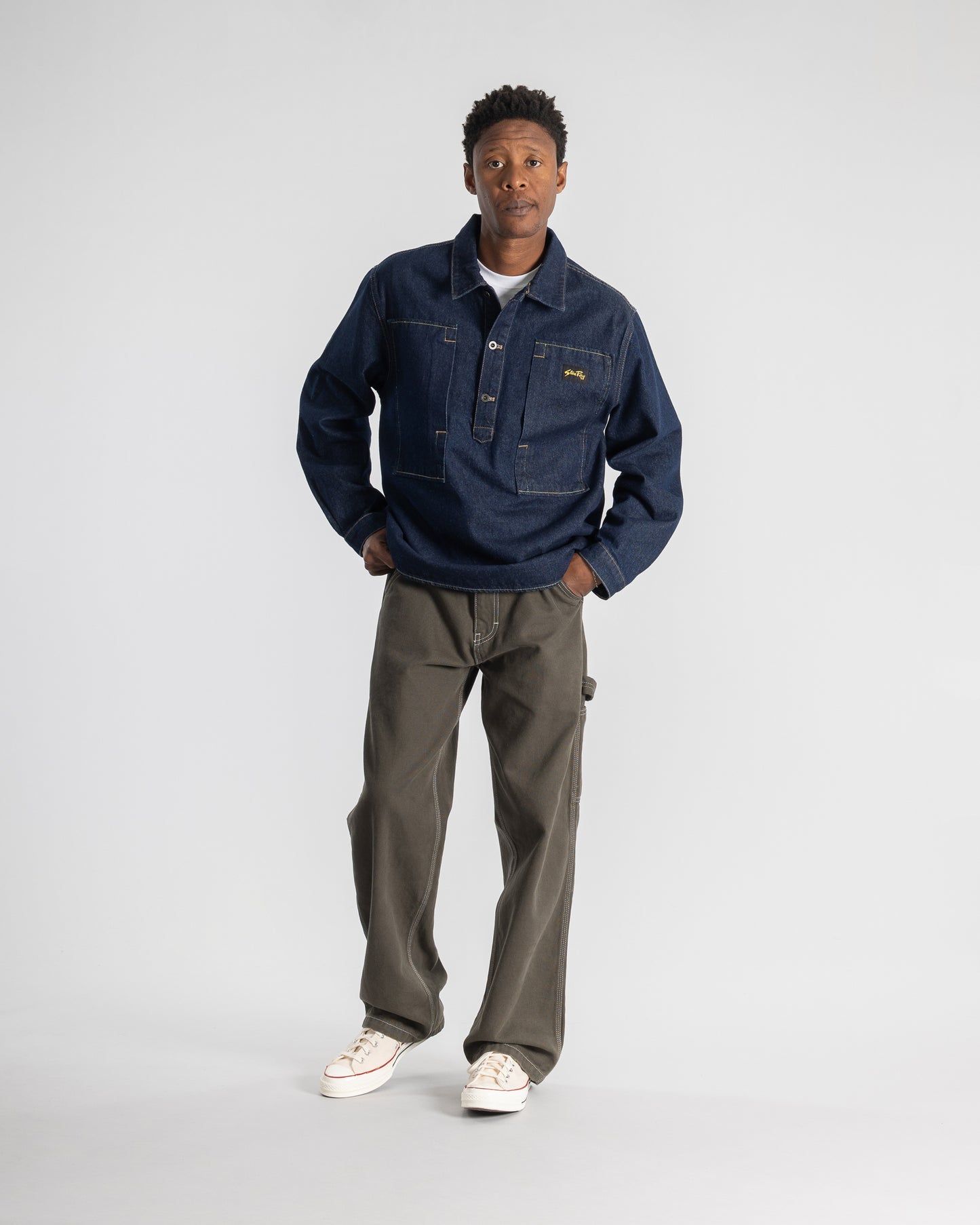 Painters Pop Over Shirt (Single Rinse Denim)