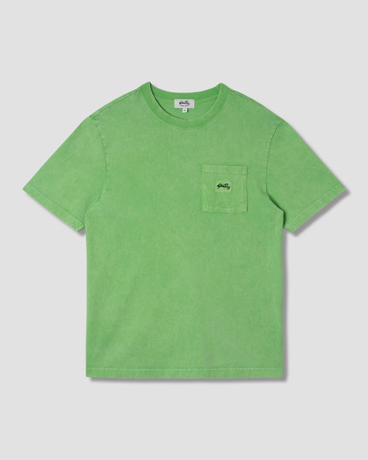 T-shirt à poche plaquée (lime délavé)