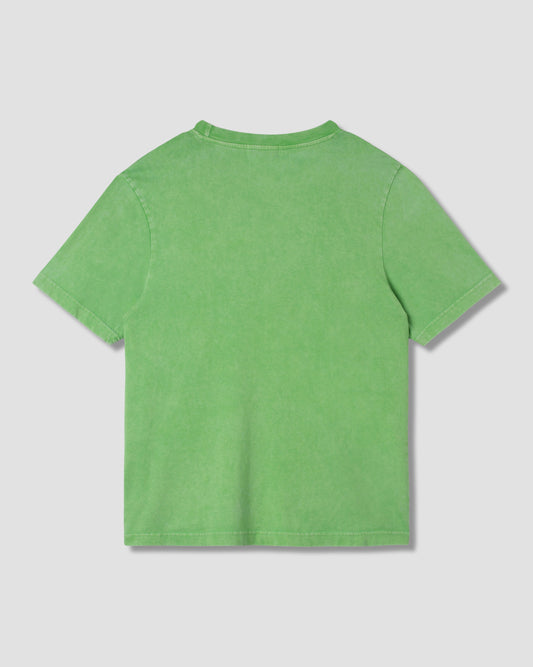 T-shirt à poche plaquée (lime délavé)