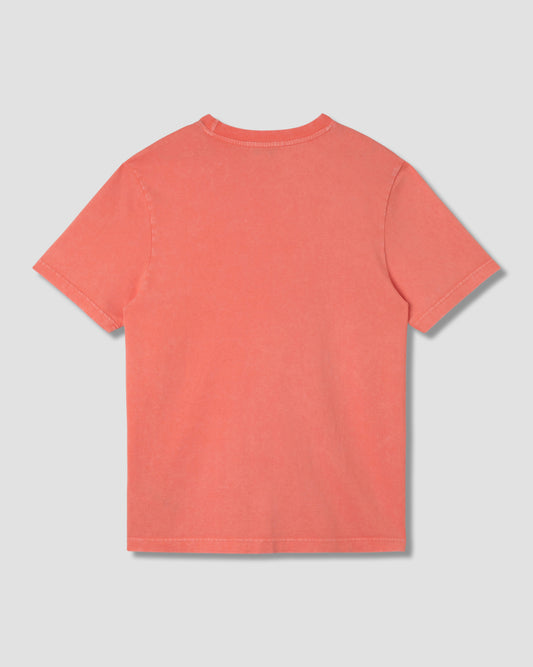 T-shirt à poche plaquée (orange délavé)