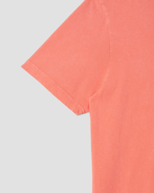 T-shirt à poche plaquée (orange délavé)