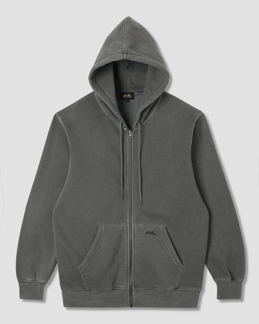 Patch Zip Hood (Washed Black)