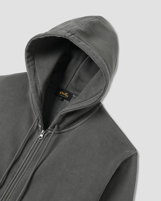 Patch Zip Hood (Washed Black)