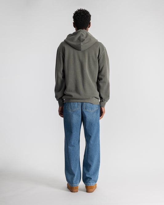 Patch Zip Hood (Washed Black)