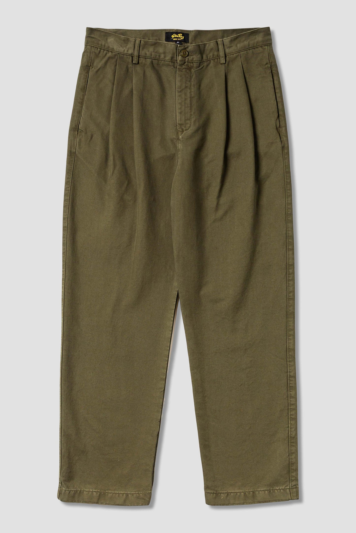 Pleated Chino (Olive Twill)