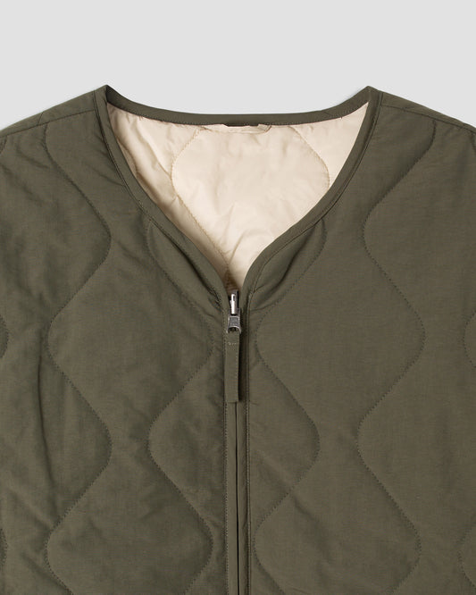Quilted Liner Jacket (Olive Reversable)