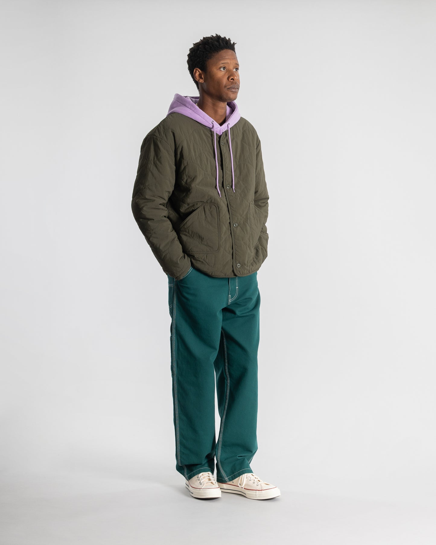 Quilted Liner Jacket (Olive)