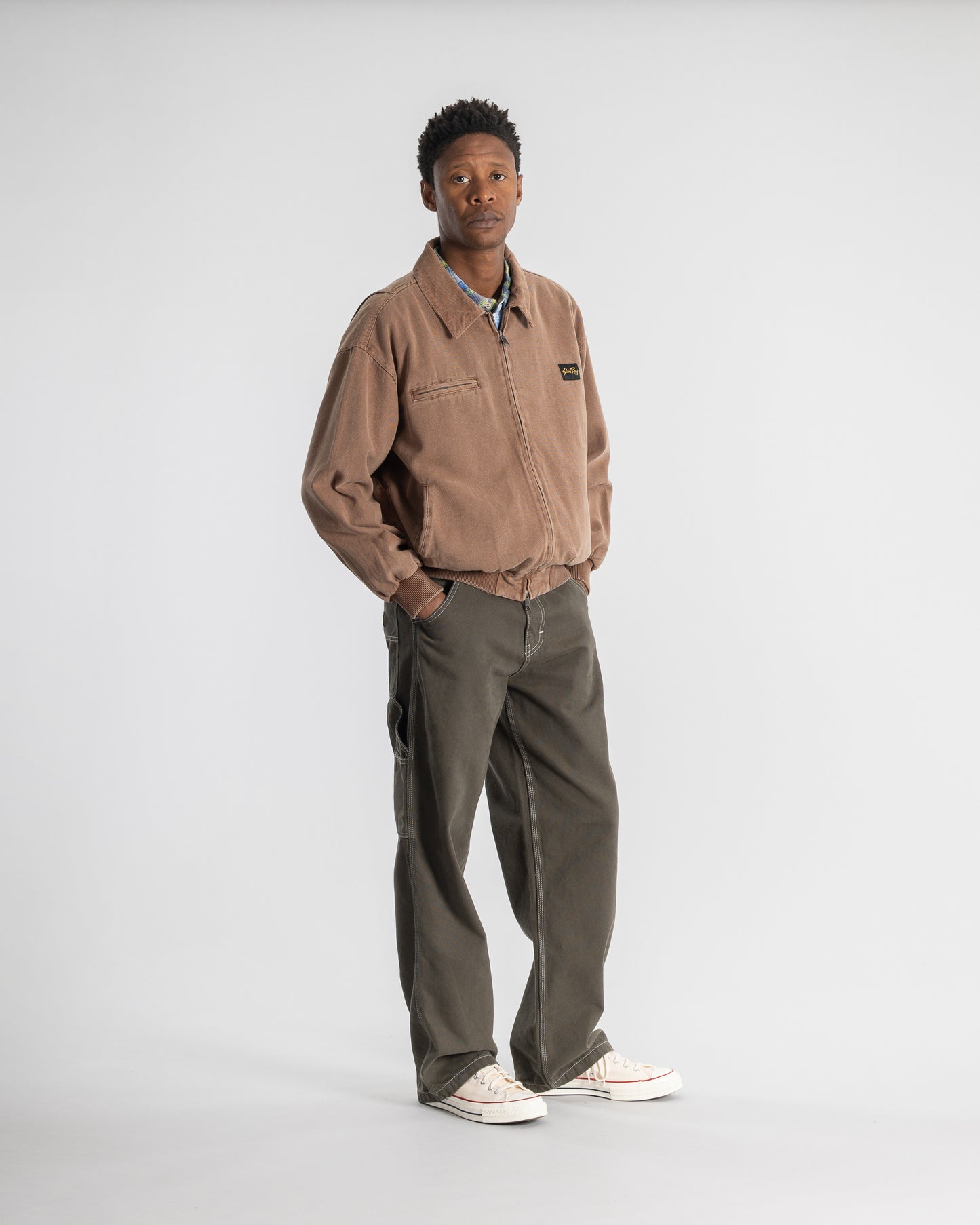 Roughneck Collared Bomber  (Washed Acorn)