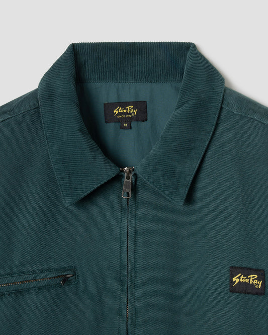 Roughneck Collared Bomber (Washed Botanical Green Canvas)